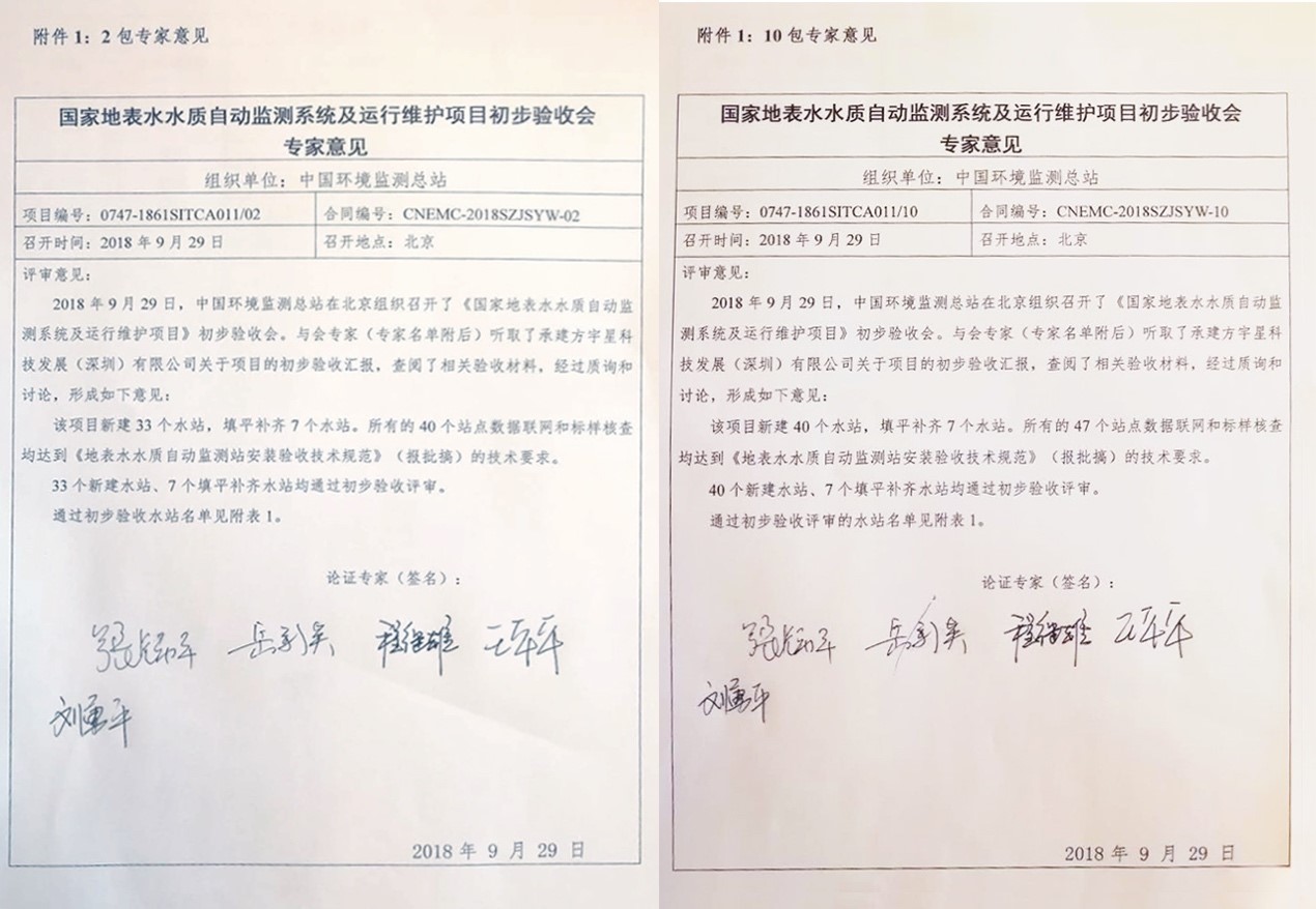 “高标准、严要求”—江南JNSport体育环境全资子公司宇星科技顺利通过国家水站项目初验